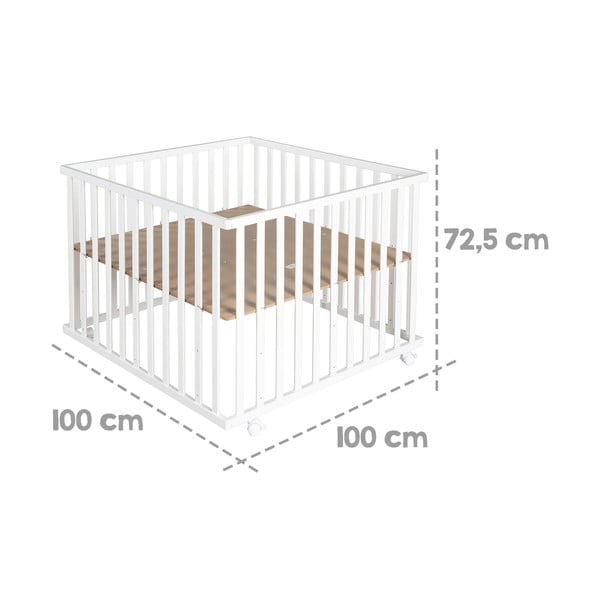 Țarc pentru copii alb 100x100 cm Little stars – Roba-image-4