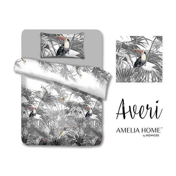 Lenjerie de pat din bumbac AmeliaHome Toucan, 135 x 200 cm-image-3