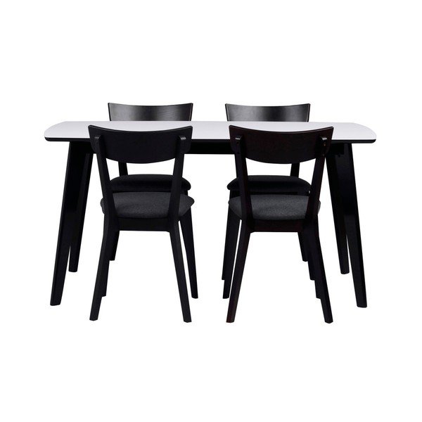 Masă de dining Rowico Griffin, 150 x 90 cm, alb-negru-image-4