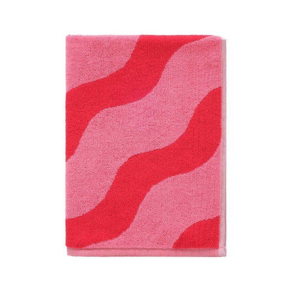 Prosop roșu/roz din bumbac 50x70 cm Waves – Jotex