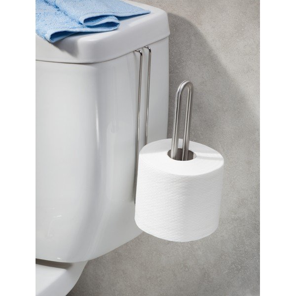 Suport suspendat din oțel inoxidabil pentru hârtia de toaletă iDesign Forma-image-1