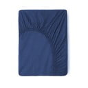 Cearșaf elastic din bumbac Good Morning, 160 x 200 cm, albastru închis