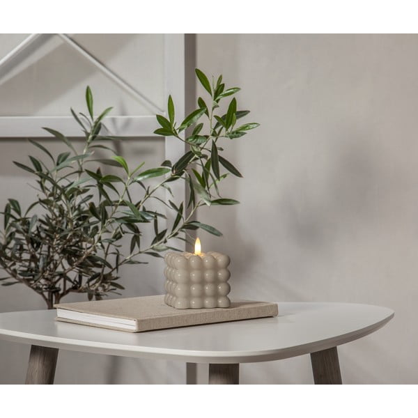 Lumânare cu LED din ceară bej Star Trading Flamme Dot, înălțime 9,5 cm-image-2