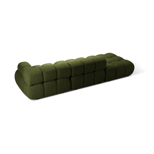 Canapea modulară verde cu tapițerie din țesătură bouclé 288 cm Bellis – Micadoni -image-4