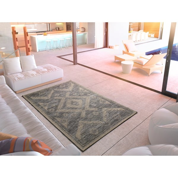 Covor de exterior Universal Devi Ethnic, 120 x 170 cm, gri-image-1