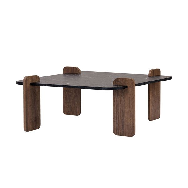 Măsuță de cafea neagră 90x90 cm Marais – Nordure