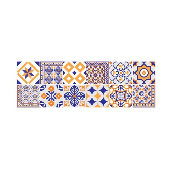 Set 12 autocolante Ambiance Alenna, 20 x 20 cm-image-1