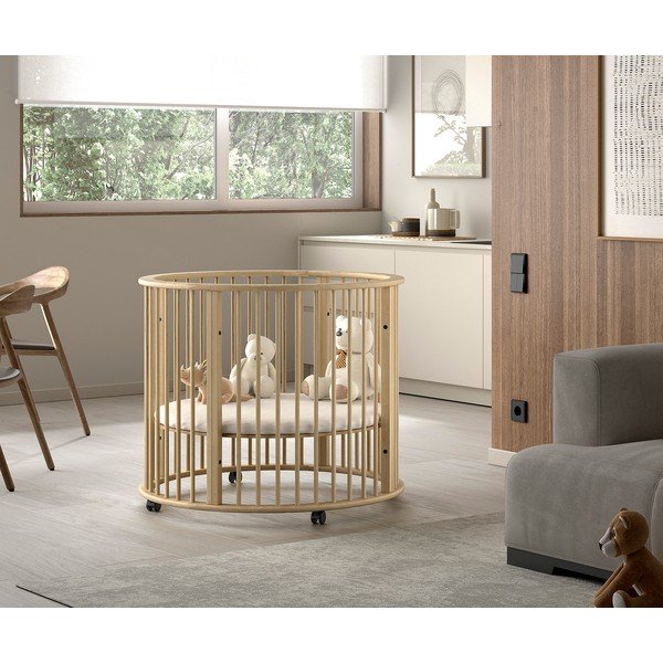 Țarc pentru copii în culoare naturală din lemn de fag 90x90 cm Dino – Vipack-image-1