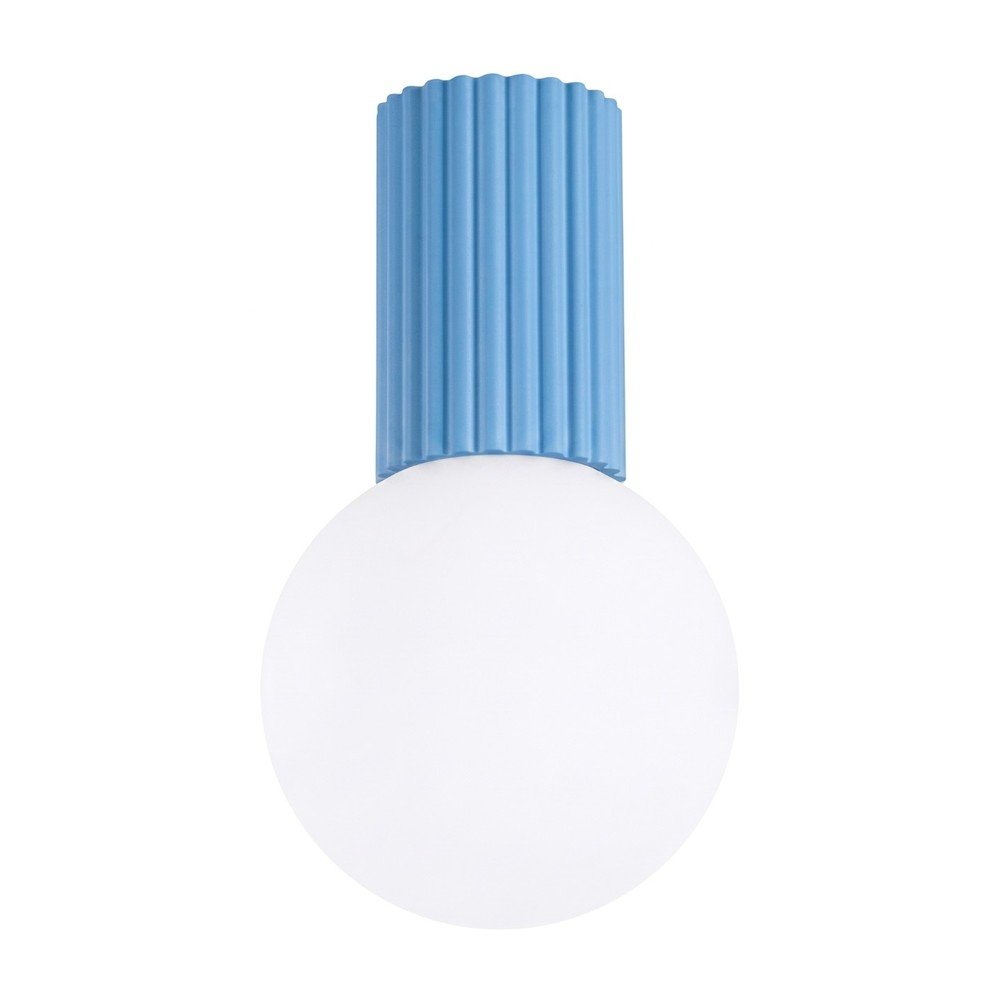 Plafonieră albastru-deschis din sticlă opal ø 12 cm Orbital – Sollux
