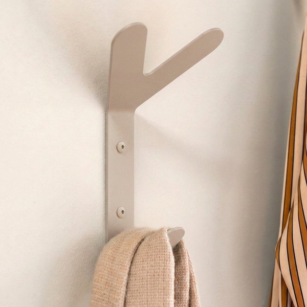 Cârlig taupe de montat pe perete din oțel Frondo – Spinder Design-image-1