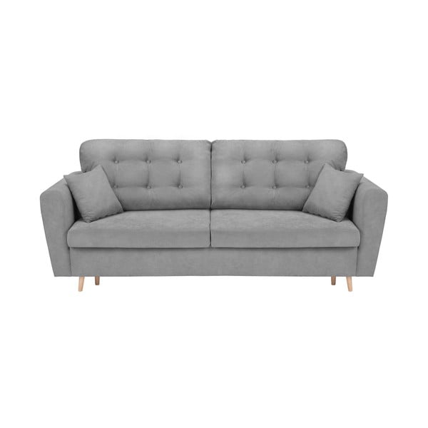 Canapea extensibilă cu 3 locuri și spațiu pentru depozitare Cosmopolitan Design Grenoble, gri