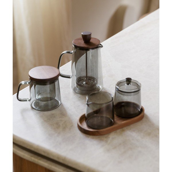 Espressor moka gri din sticlă 350 ml Luma – S|P Collection-image-1