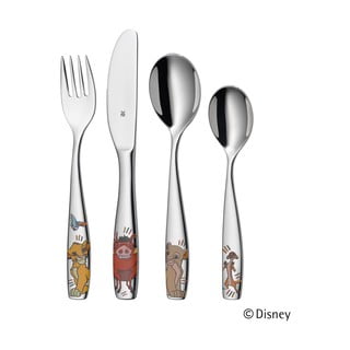 Set 4 tacâmuri din oțel inoxidabil pentru copii WMF Lion