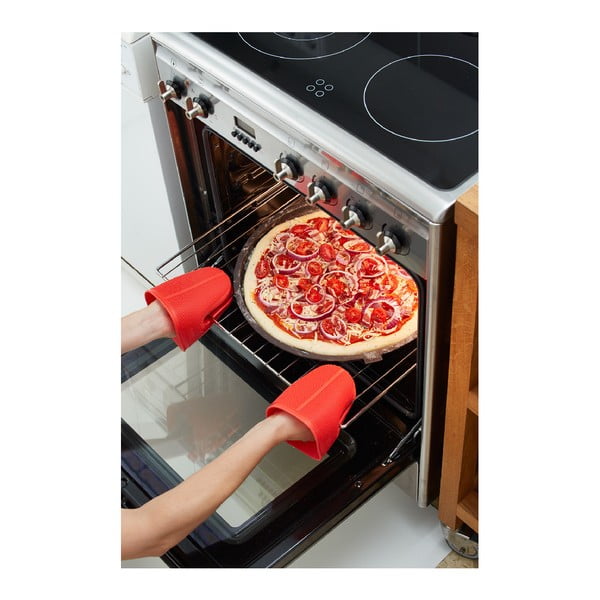 Tavă rotundă din silicon pentru pizza Lékué Pizza, ⌀ 36 cm, maro-image-3