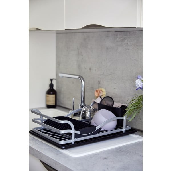 Suport pentru scurs vase Wenko Drip Aluminium, negru-image-3