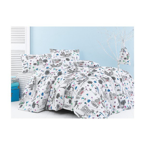 Lenjerie de pat cu cearșaf Crazy, 200 x 220 cm-image-1