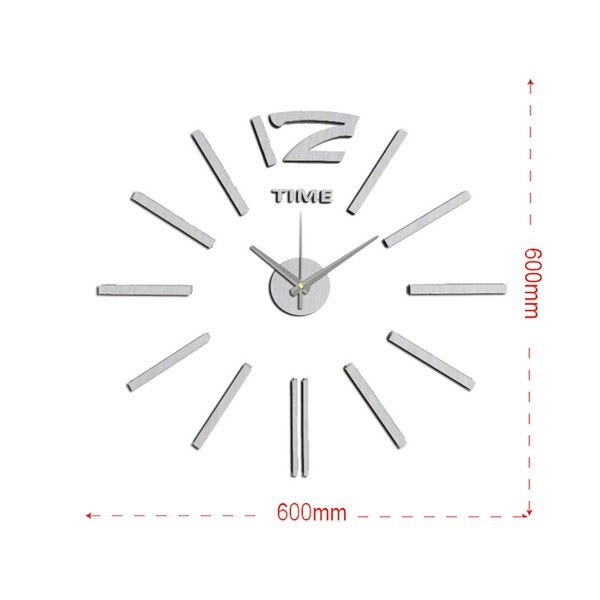 Ceas de perete autocolant Mauro Ferretti Time, ⌀ 60 cm-image-2