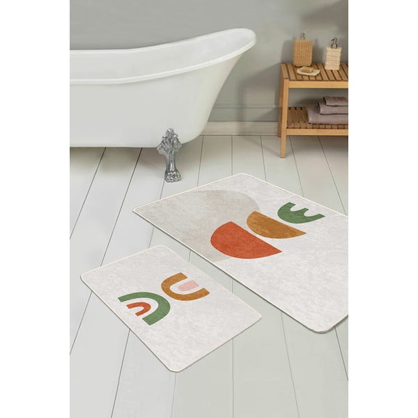 Covorașe de baie bej 2 buc. 60x100 cm – Mila Home-image-2