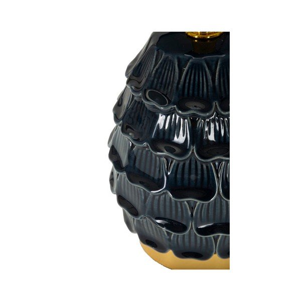 Veioză albastră din ceramică cu abajur textil (înălțime 30,5 cm) Pigny – Mauro Ferretti-image-3