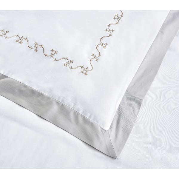 Lenjerie de pat albă din bumbac satinat pentru pat dublu, extinsă cu cearceaf inclus, cu 6 piese 240x220 cm Diana – Mila Home Luxury-image-3