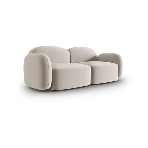 Canapea bej cu tapițerie din catifea 194 cm Blair – Micadoni Home-image-2