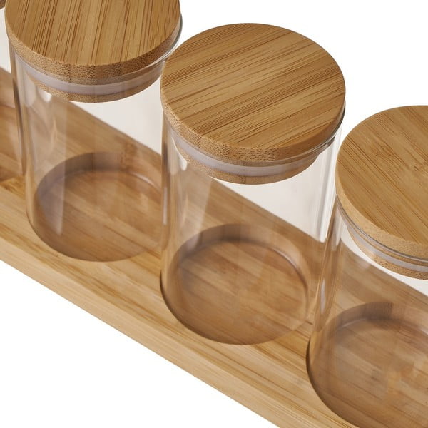 Recipiente pentru condimente cu suport 4 buc. 220 ml – Casa Selección-image-2