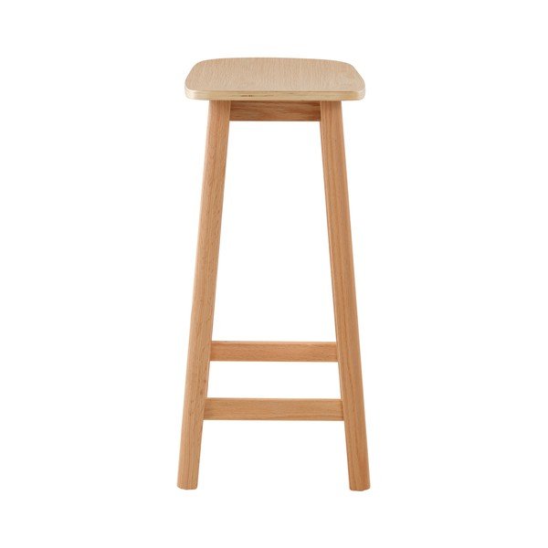 Scaun de bar în culoare naturală din lemn de stejar Selene – Jotex-image-2