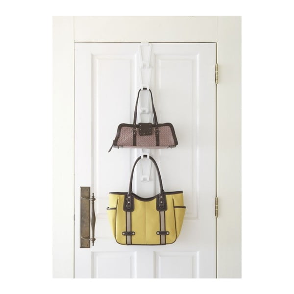 Cuier pentru genți cu 6 cârlige YAMAZAKI Kanazawa, alb-image-1