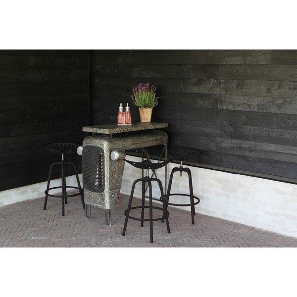 Scaun de bar de grădină negru din metal Traktor – Esschert Design-image-1