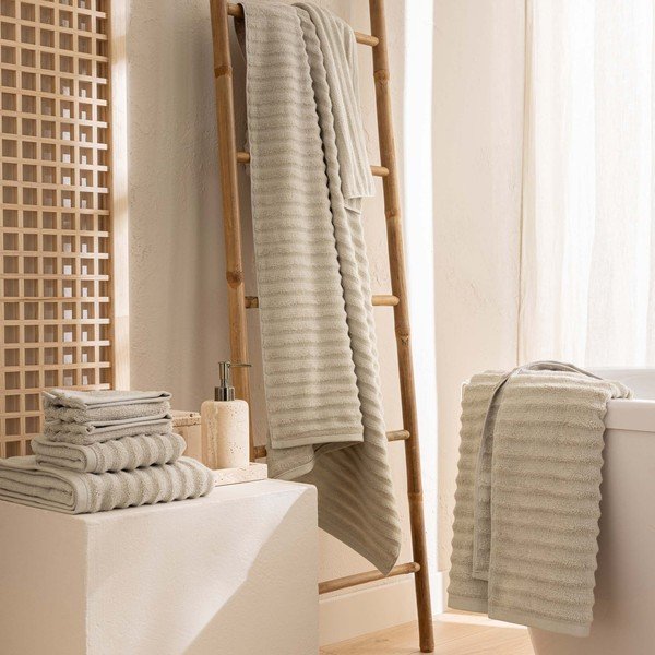 Prosop bej din bumbac din frotir 50x90 cm Maya – douceur d'intérieur-image-3