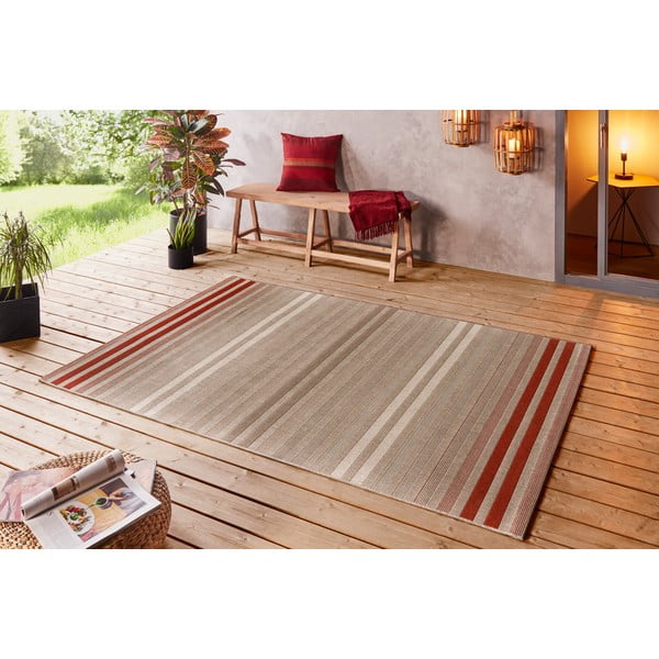 Covor de exterior NORTHRUGS Paros, 160 x 230 cm, crem - roșu-image-4