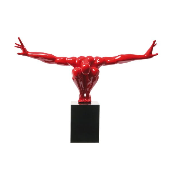 Statuetă decorativă Kare Design Atlet, 75 x 52 cm, roșu