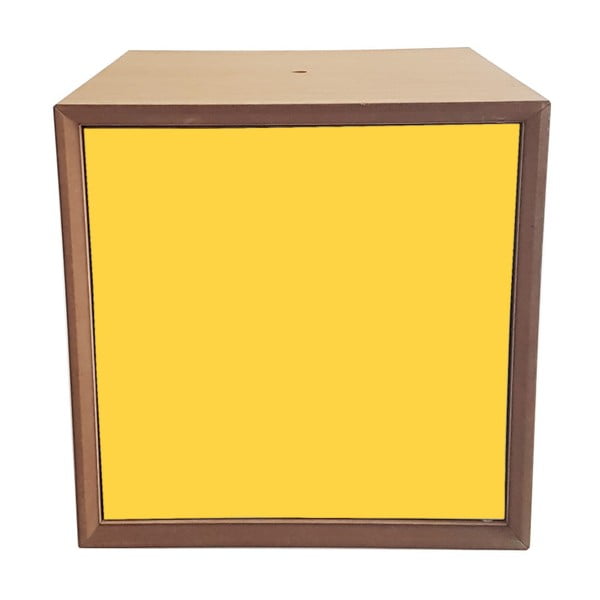Raft cutie Ragaba PIXEL, 40 x 40 cm, ușă galbenă