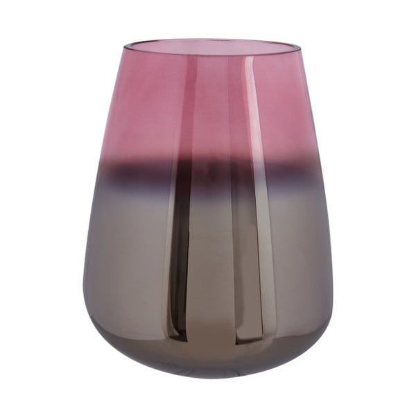 Vază din sticlă PT LIVING Oiled, înălțime 18 cm, roz