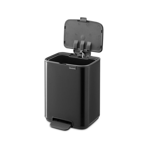 Coș de gunoi negru mat cu pedală din oțel 4 l Bo – Brabantia-image-4