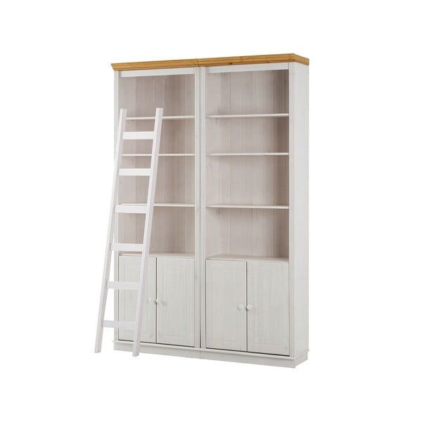 Bibliotecă albă din lemn de pin 148x223 cm Anita – Støraa-image-2