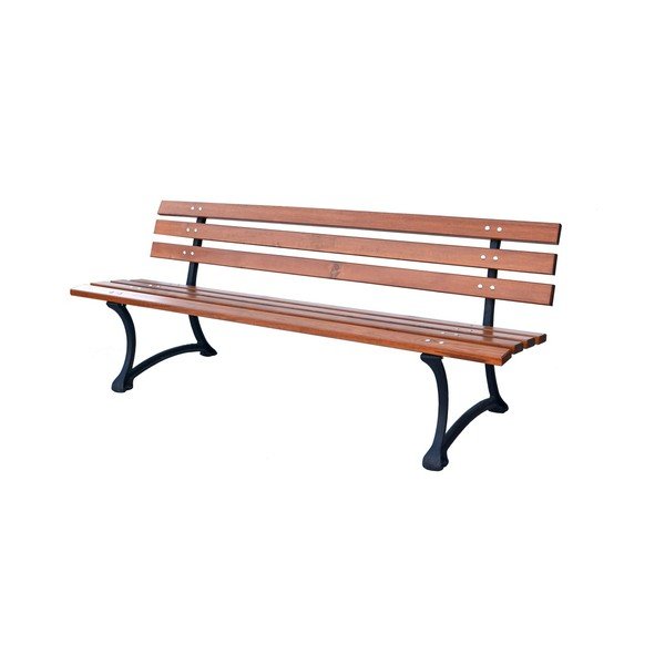 Bancă de grădină în culoare naturală din lemn masiv – Rojaplast