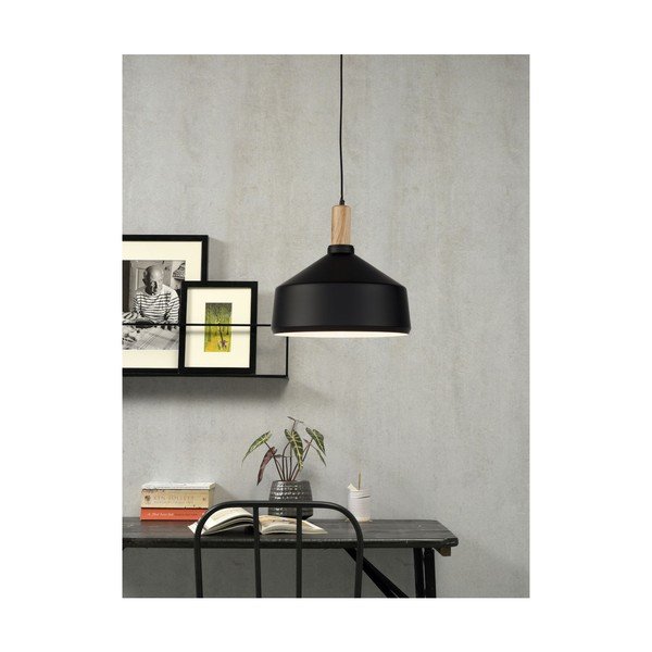 Lustră neagră/natural cu abajur din metal ø 35 cm Melbourne – it's about RoMi-image-2
