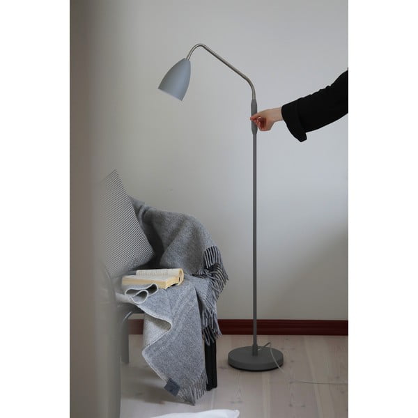 Lampadar gri LED cu intensitate reglabilă cu abajur din metal (înălțime 140 cm) Patro – Markslöjd-image-1