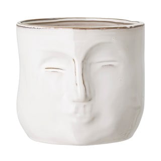 Ghiveci de teracotă Bloomingville Ignacia, înălțime 15,5 cm, alb
