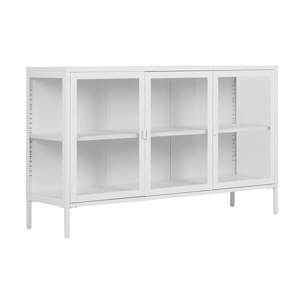 Vitrină albă din metal 140x85 cm Brisbane – House Nordic-image-1