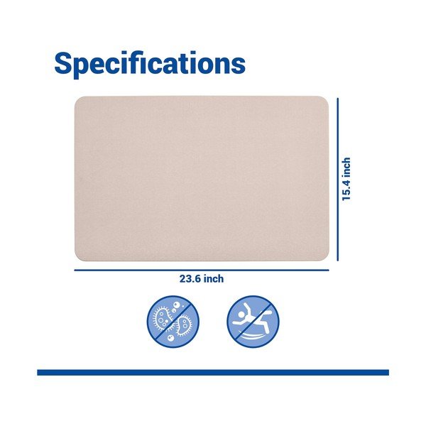 Covoraș de baie bej din diatomit 39x60 cm Simi – Wenko-image-3