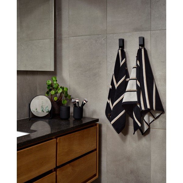 Prosop negru/gri deschis din bumbac 50x100 cm Sauna – Zone-image-2