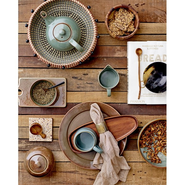 Cană din gresie ceramică Bloomingville Pixie, 350 ml, verde-image-3