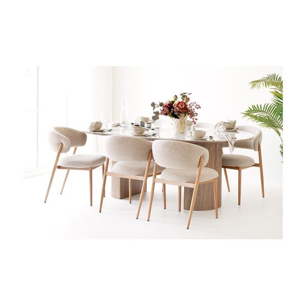 Masă de dining extensibilă cu blat ceramic cu blat suplimentar Athens – House Nordic-image-1