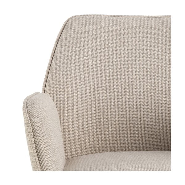 Scaun de bar bej cu înălțime ajustabilă, cu cotiere (înălțime șezut 85 cm) Glenda – Actona-image-4