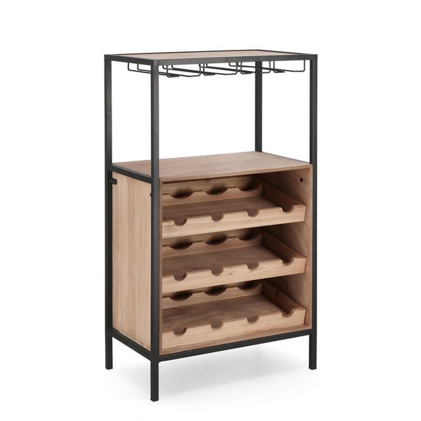 Dulap vinotecă în culoare naturală număr de sticle 12, 51x91x30 cm Isaac – Yes Everyday-image-2