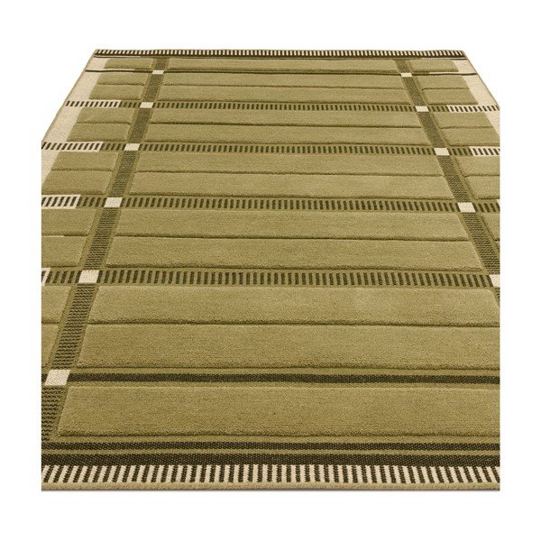 Covor verde/bej țesut manual din lână 120x170 cm – Asiatic Carpets-image-3