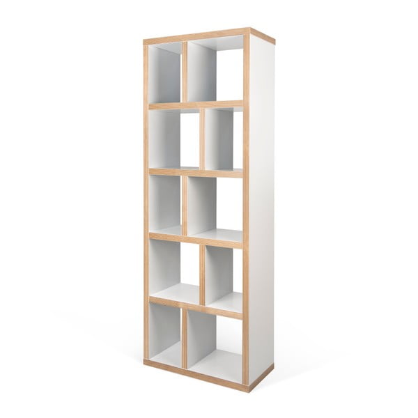 Bibliotecă albă/în culoare naturală 70x198 cm Berlin – TemaHome-image-3