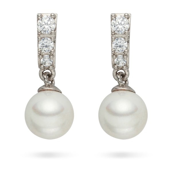 Cercei cu perlă Nova Pearls Copenhagen Zirky White
